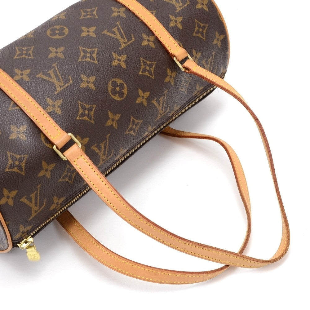 papillon 30 monogram canvas handbag with pouch
