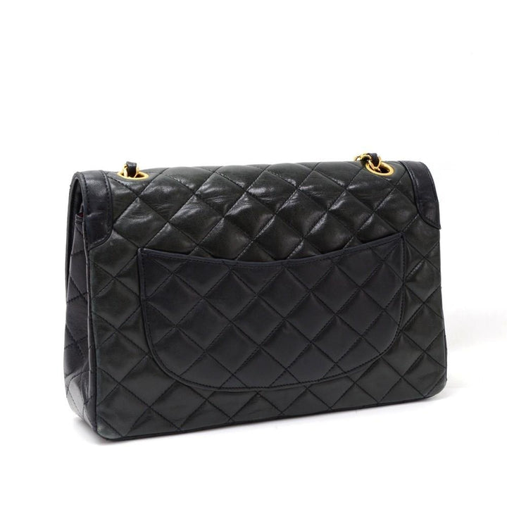 2.55 10" double flap quilted lambskin leather shoulder bag - paris limited edition