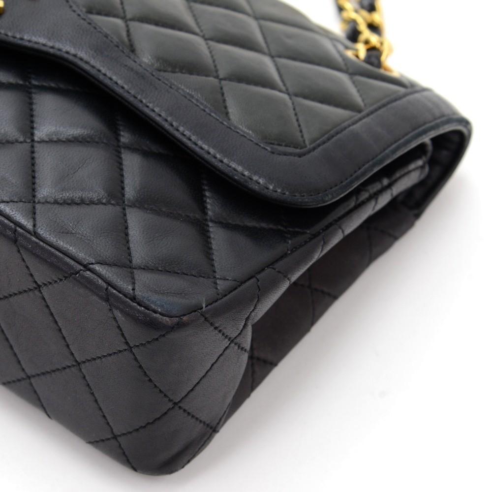 2.55 10" double flap quilted lambskin leather shoulder bag - paris limited edition