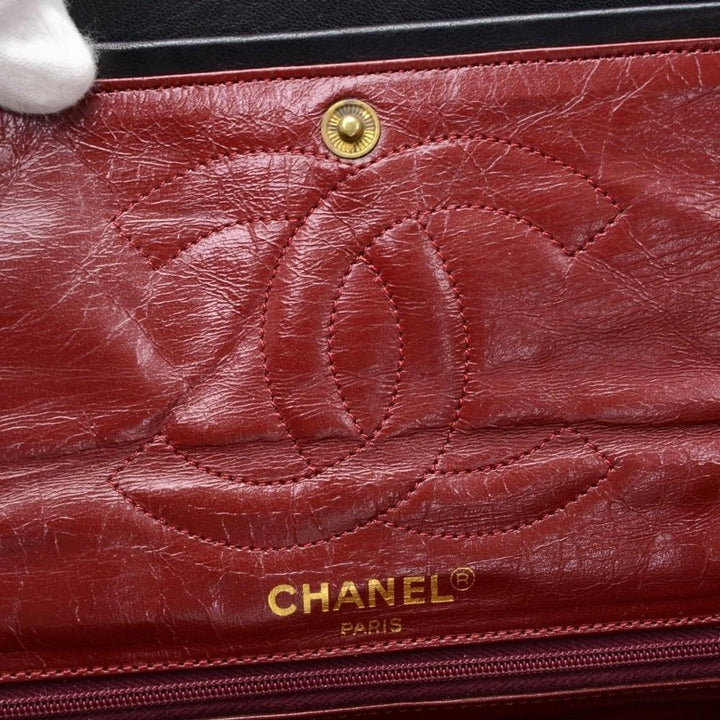2.55 10" double flap quilted lambskin leather shoulder bag - paris limited edition
