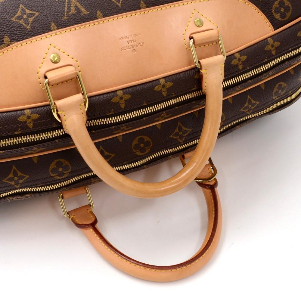 alize 24 heures monogram canvas travel bag with strap
