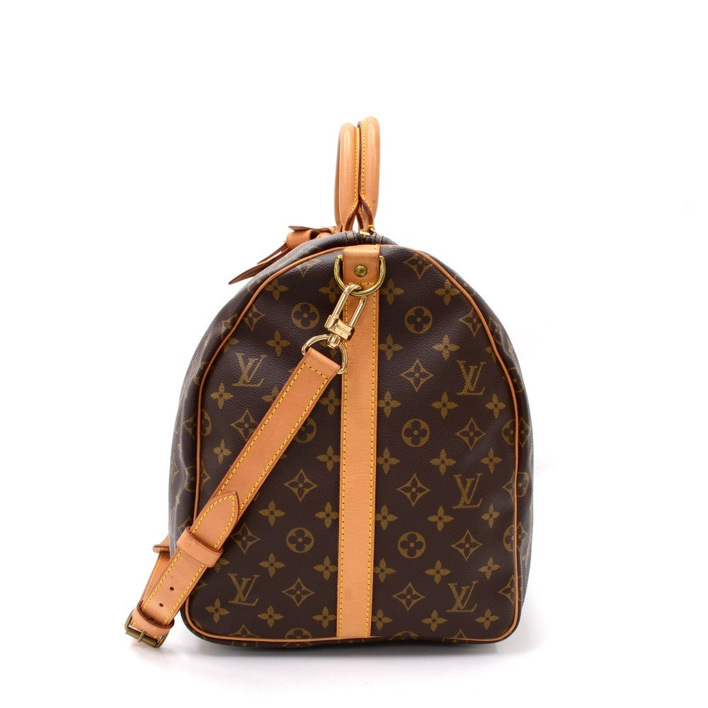 keepall 55 bandouliere monogram canvas travel bag with strap