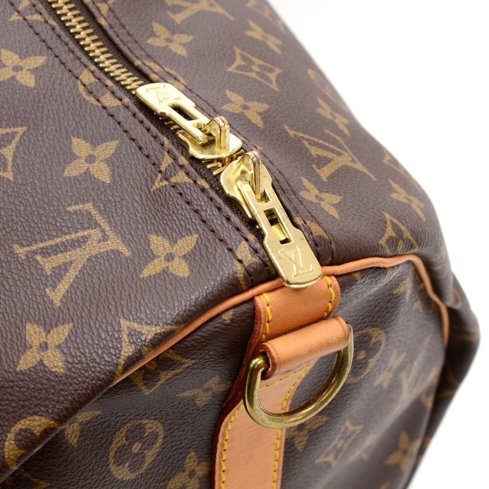keepall 55 bandouliere monogram canvas travel bag with strap