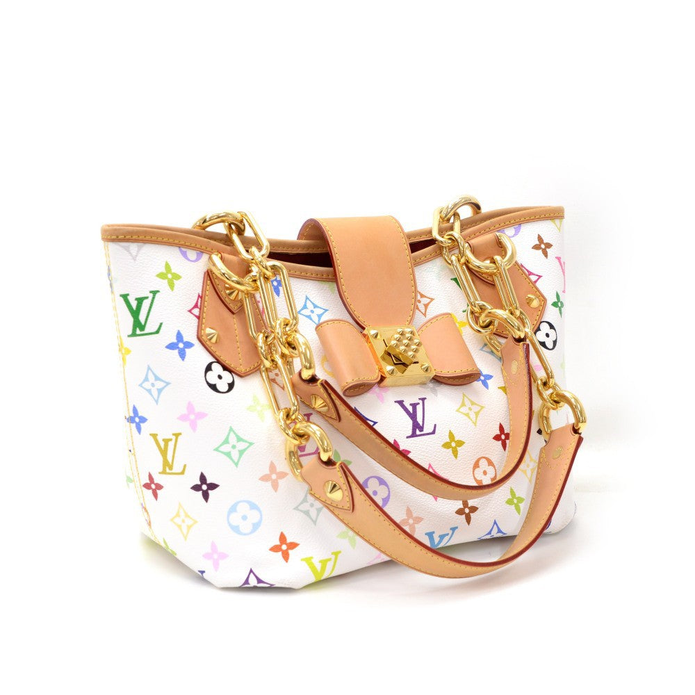 annie mm multicolore monogram canvas handbag