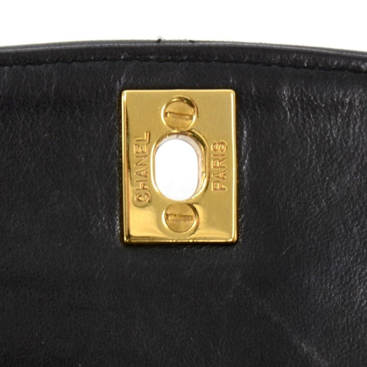 8" quilted lambskin leather shoulder bag