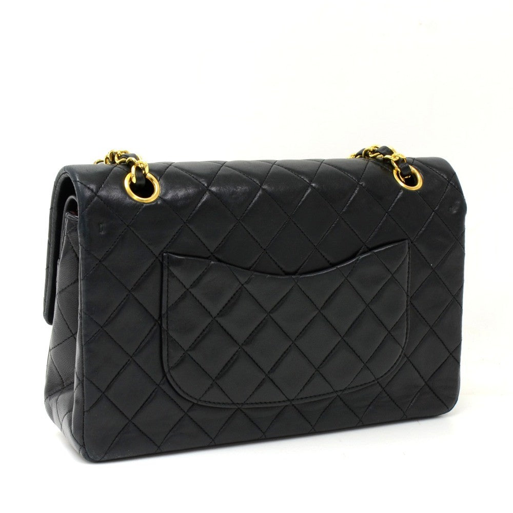 double flap medium lambskin bag