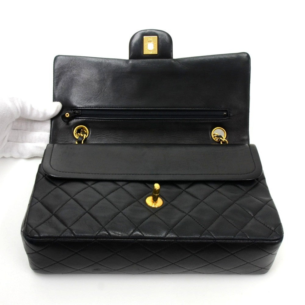 double flap medium lambskin bag