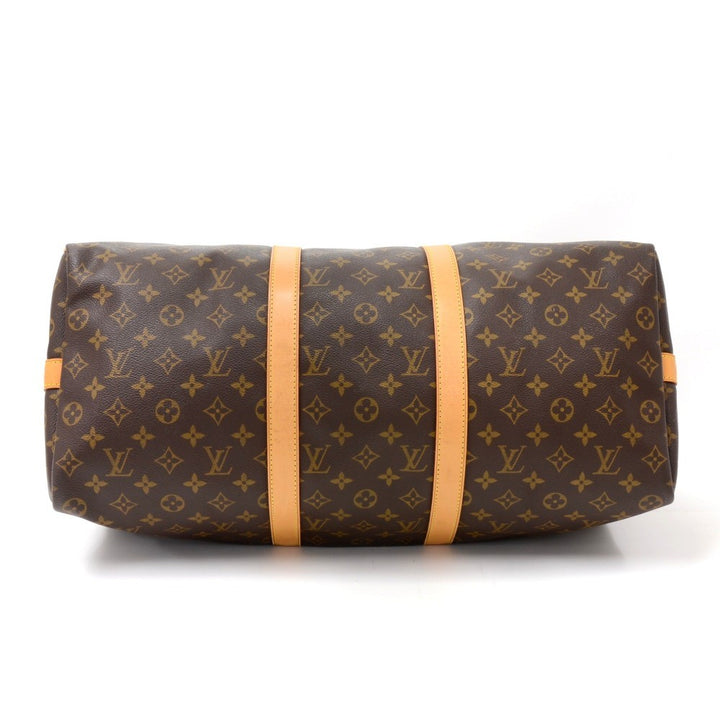 keepall 50 bandouliere monogram canvas travel bag with strap