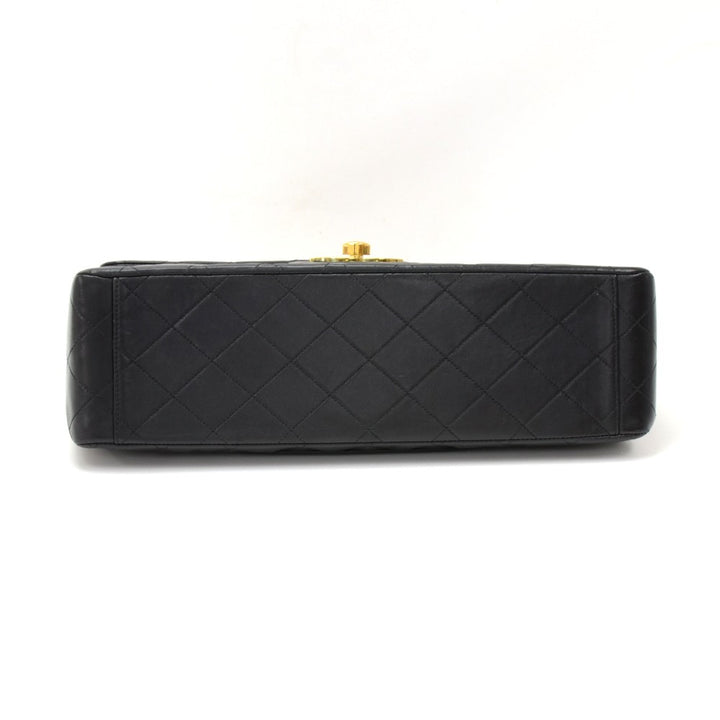 maxi quilted lambskin leather shoulder bag