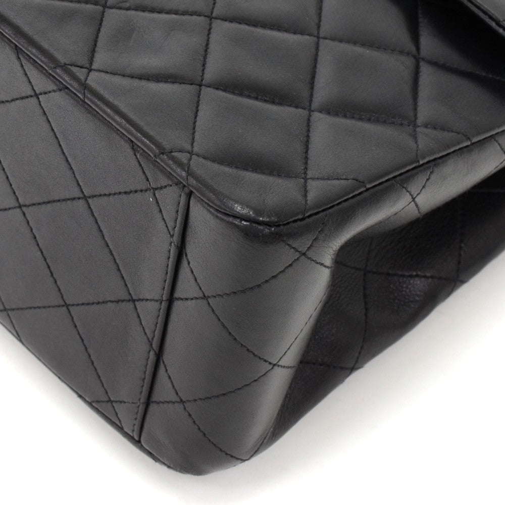 maxi quilted lambskin leather shoulder bag