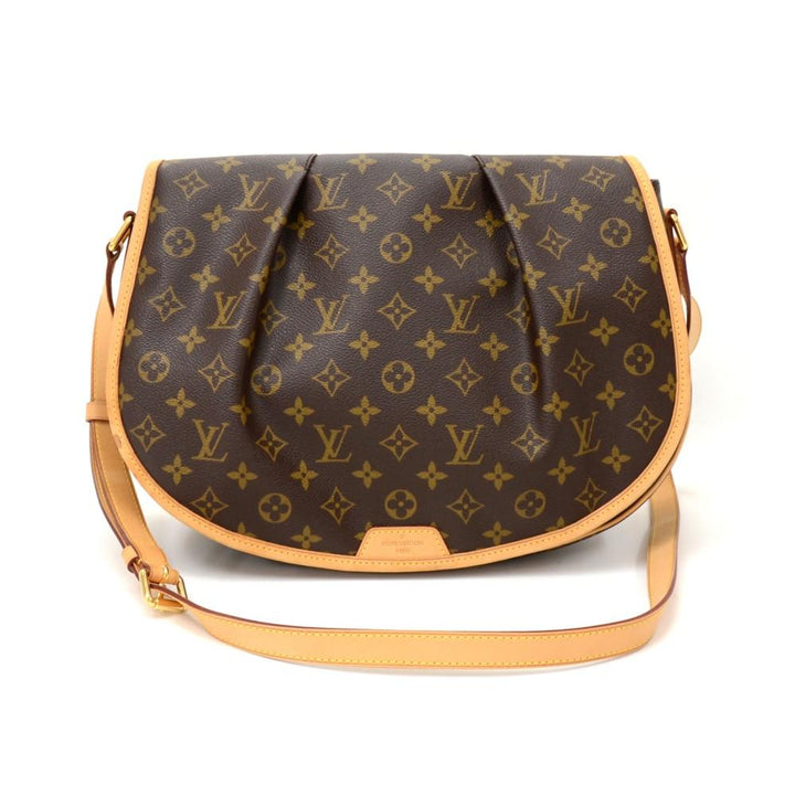 menilmontant mm monogram canvas shoulder bag