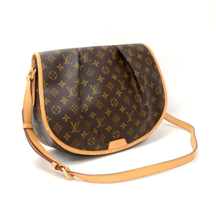 menilmontant mm monogram canvas shoulder bag
