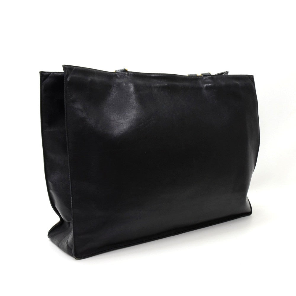 jumbo lambskin leather shopping tote bag