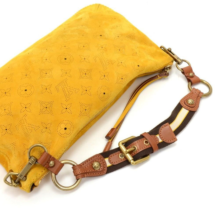 onatah pochette suede leather shoulder bag