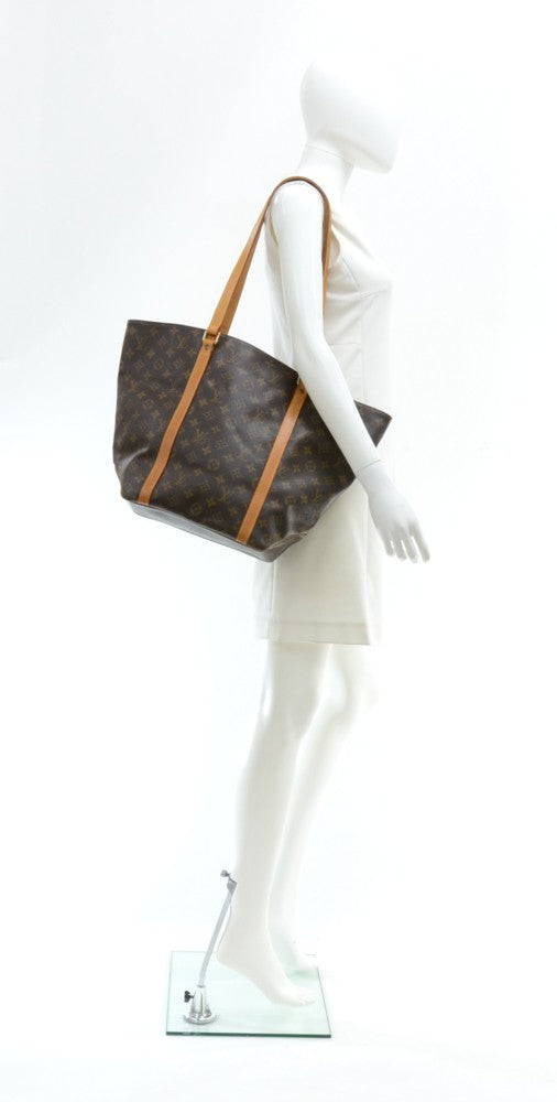 sac shopping monogram canvas tote bag