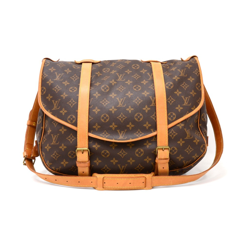 saumur 43 monogram canvas shoulder bag