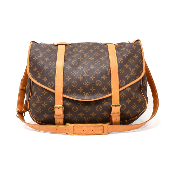 saumur 43 monogram canvas shoulder bag