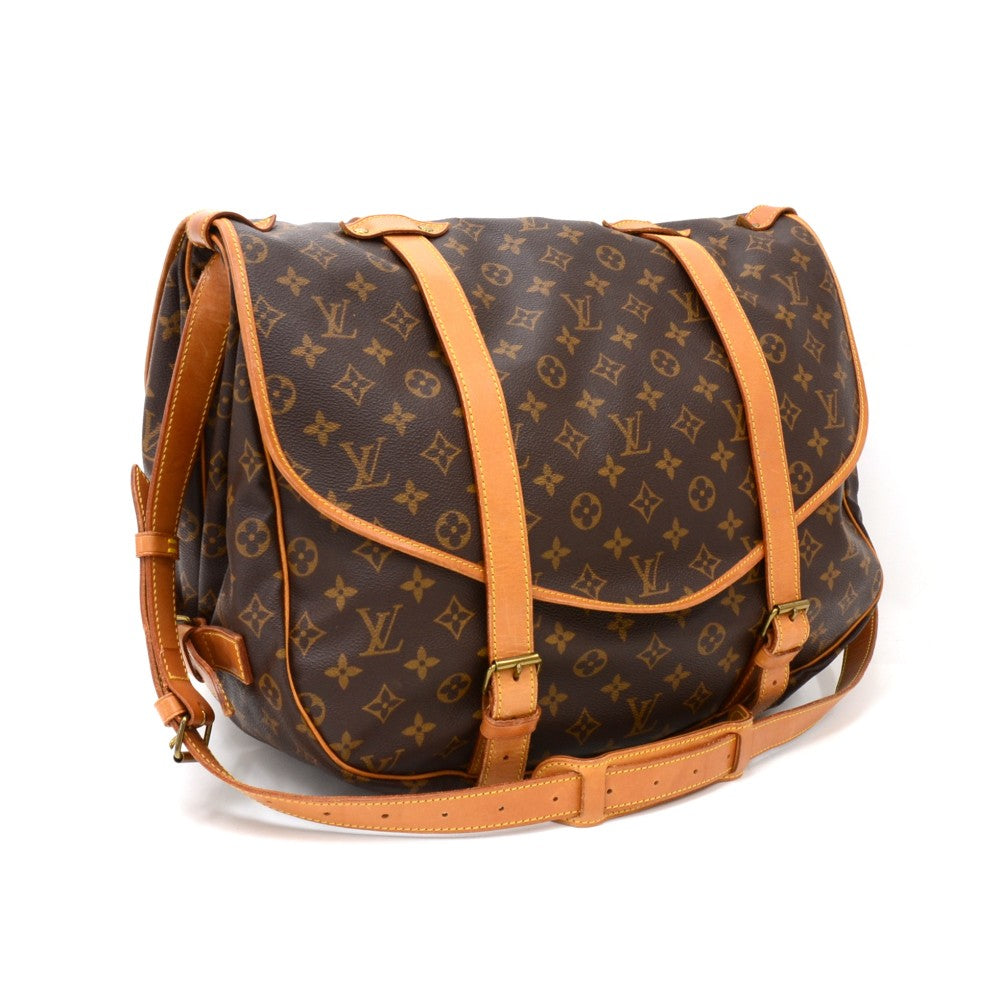 saumur 43 monogram canvas shoulder bag