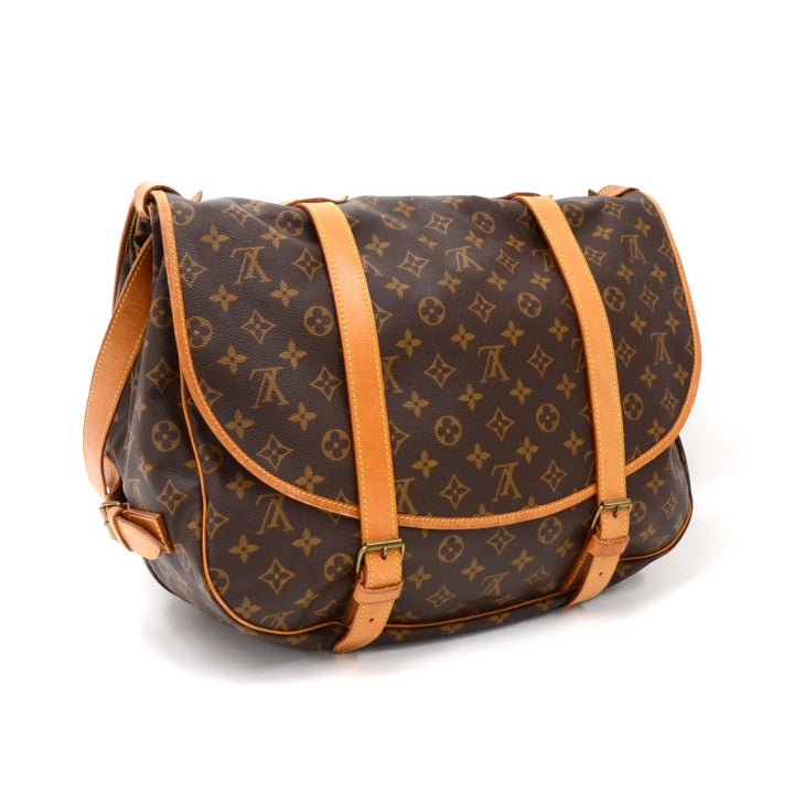 saumur 43 monogram canvas shoulder bag