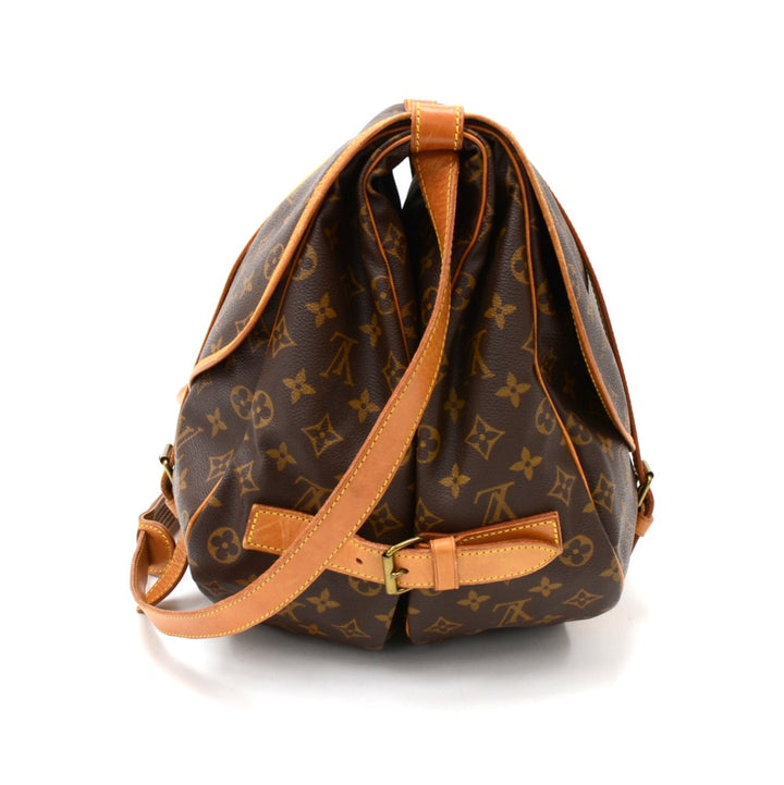saumur 43 monogram canvas shoulder bag
