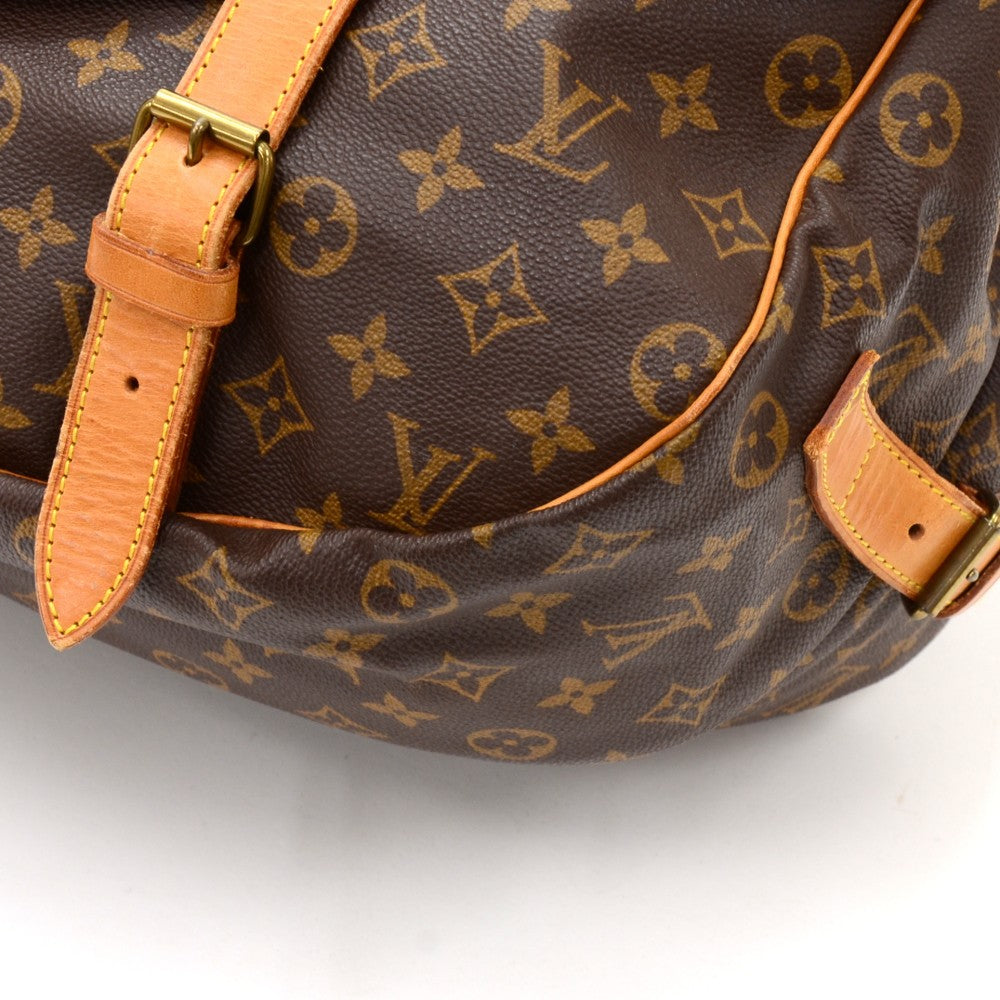 saumur 43 monogram canvas shoulder bag