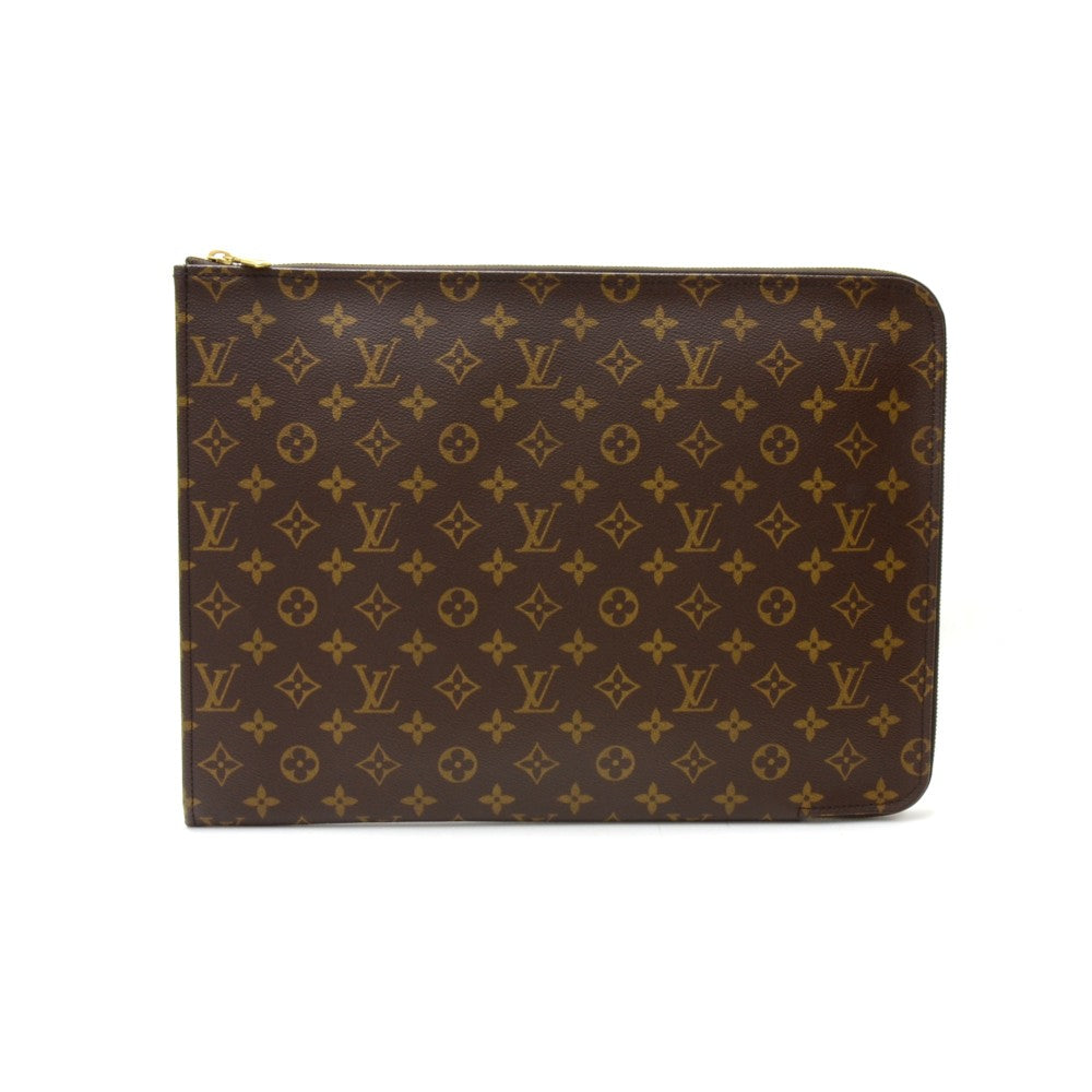 poche documents portfolio monogram canvas clutch bag
