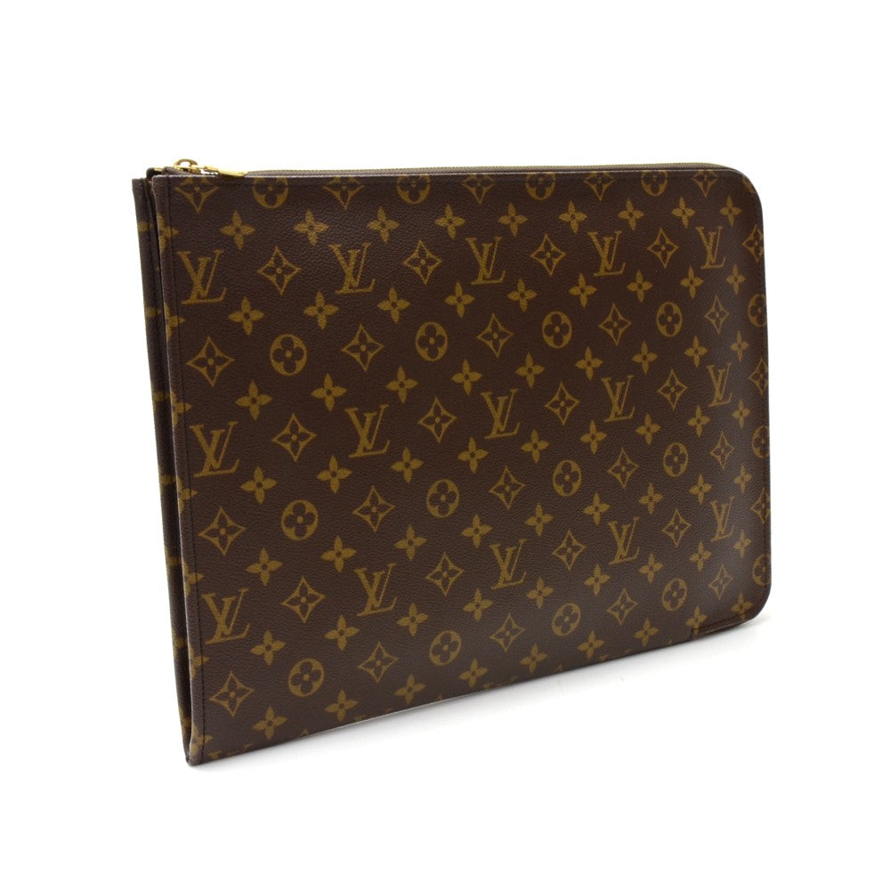 poche documents portfolio monogram canvas clutch bag