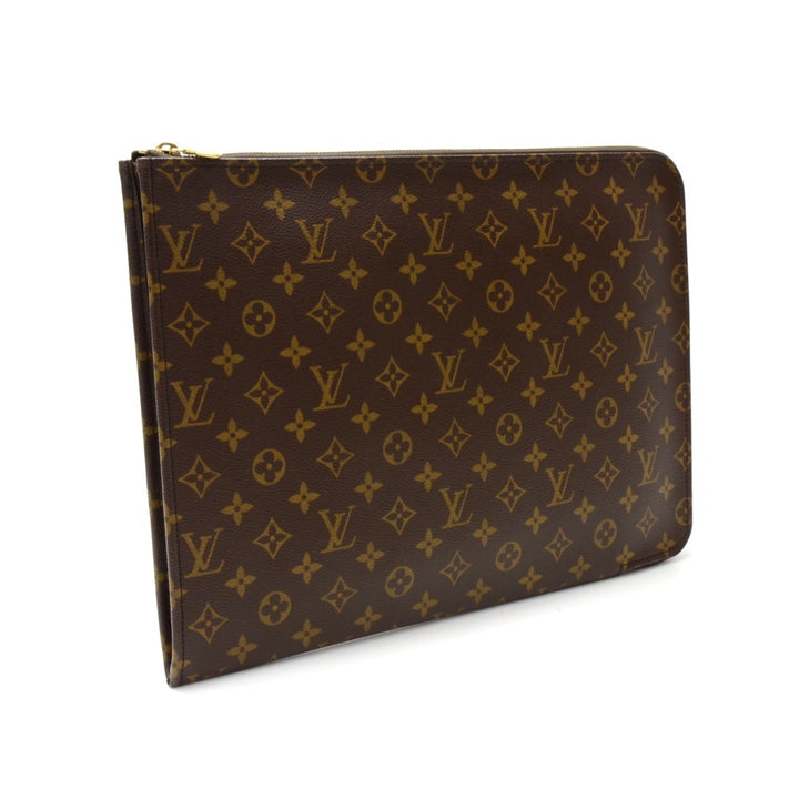 poche documents portfolio monogram canvas clutch bag