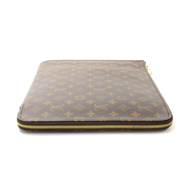 poche documents portfolio monogram canvas clutch bag