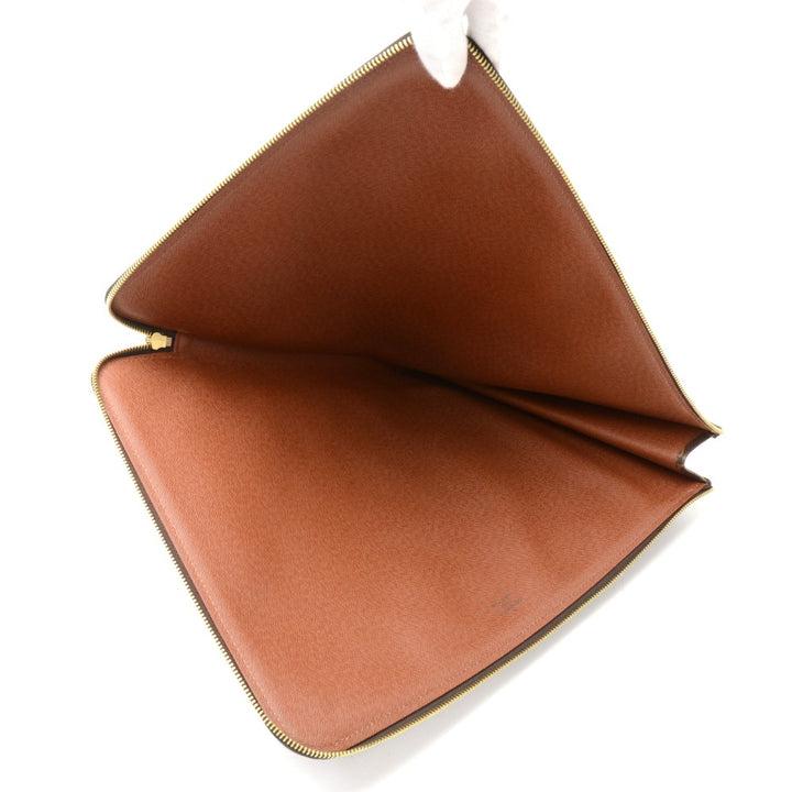 poche documents portfolio monogram canvas clutch bag