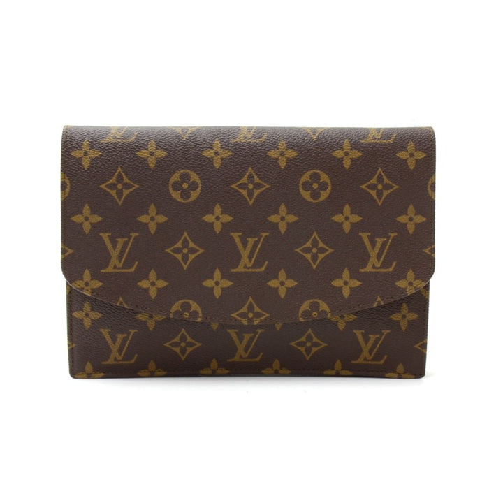 pochette rabat monogram canvas clutch bag