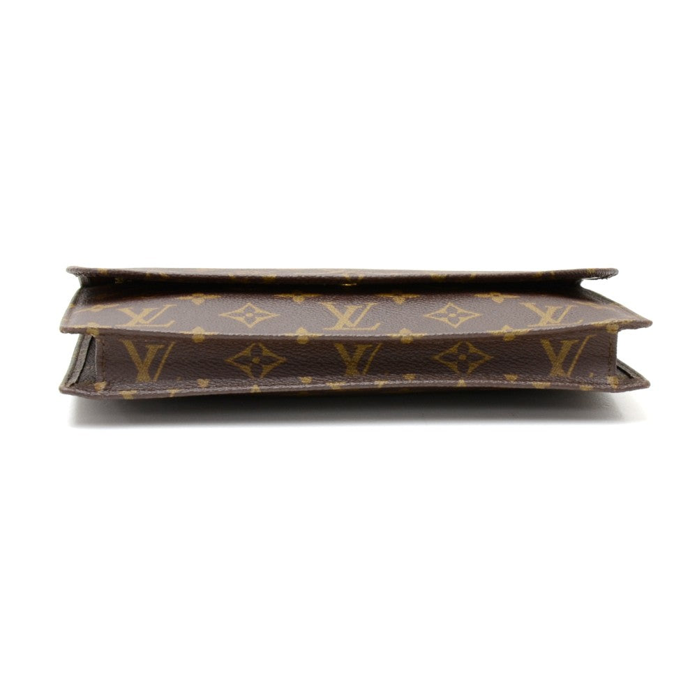 pochette rabat monogram canvas clutch bag