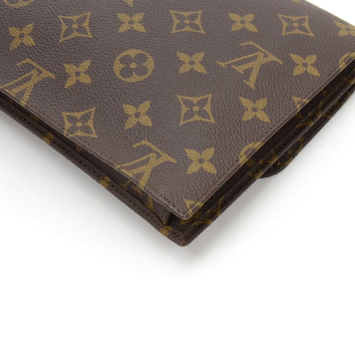 pochette rabat monogram canvas clutch bag