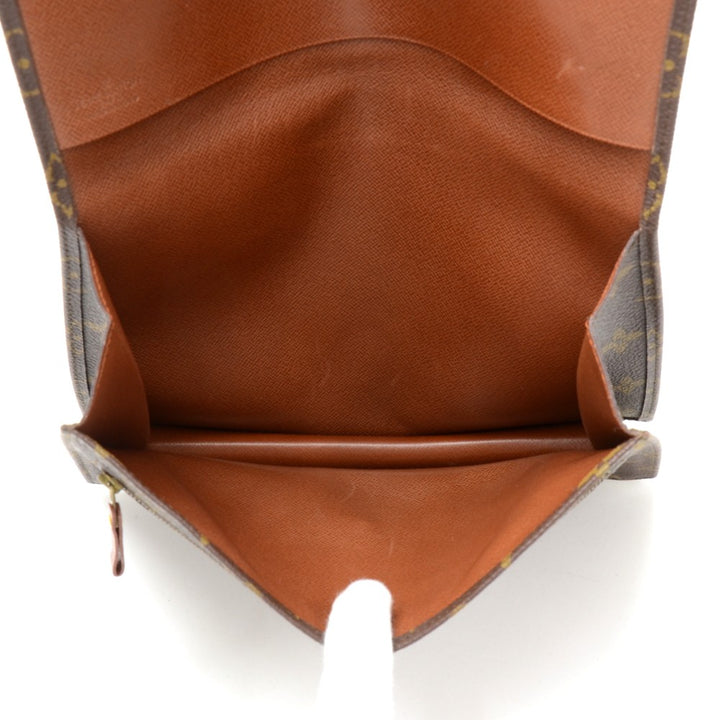 pochette rabat monogram canvas clutch bag