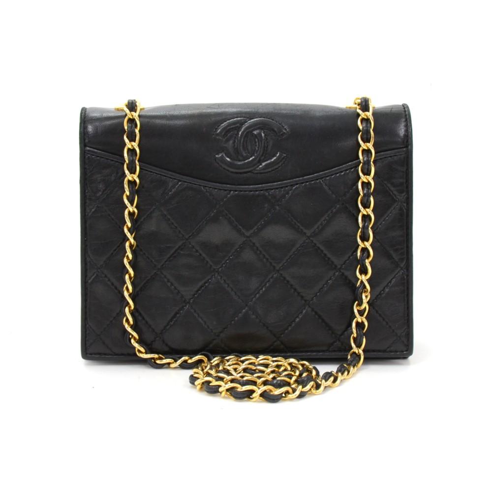 mini quilted lambskin leather shoulder bag