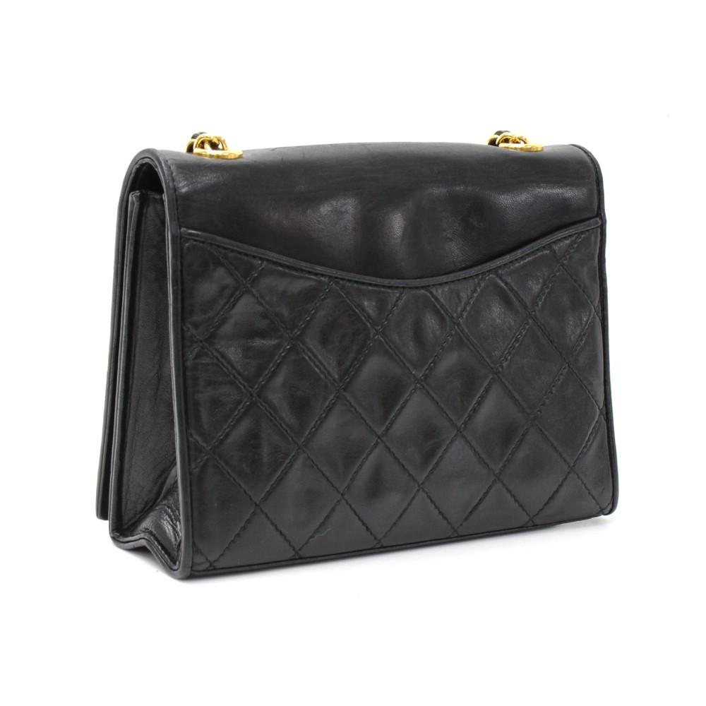 mini quilted lambskin leather shoulder bag