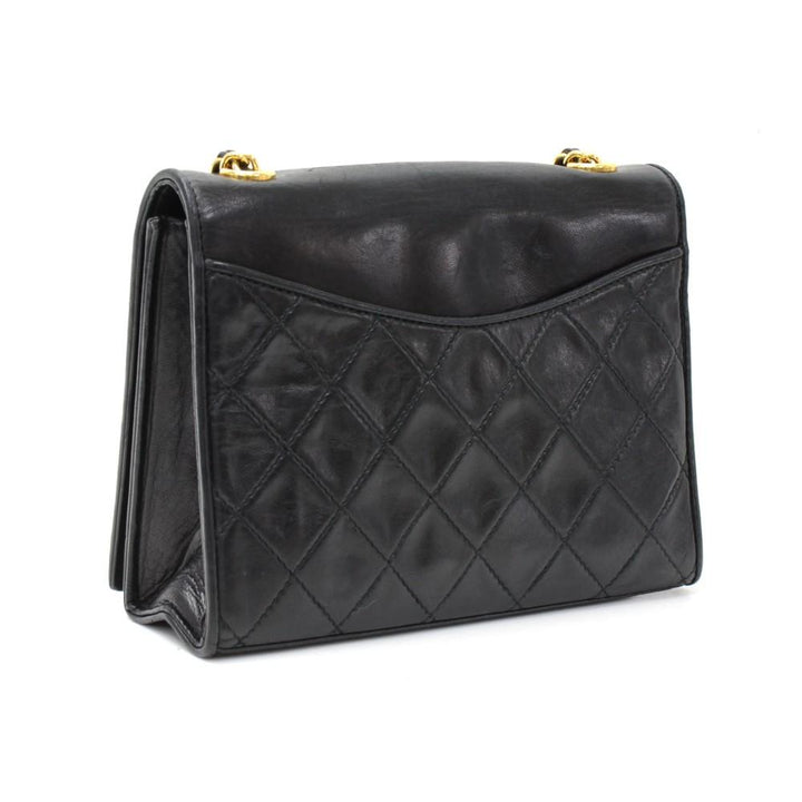 mini quilted lambskin leather shoulder bag