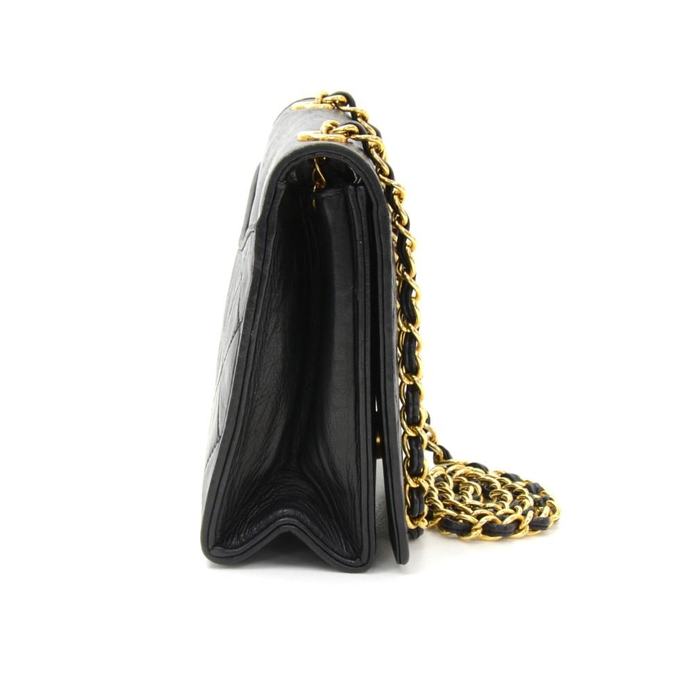 mini quilted lambskin leather shoulder bag