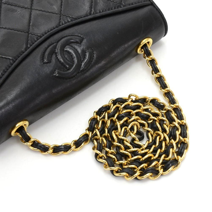 mini quilted lambskin leather shoulder bag