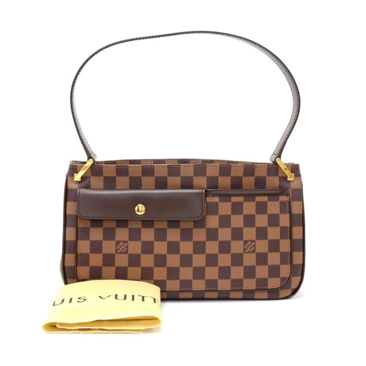 aubagne damier ebène canvas shoulder bag
