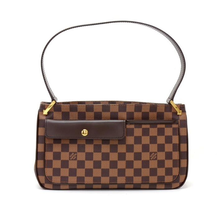 aubagne damier ebène canvas shoulder bag
