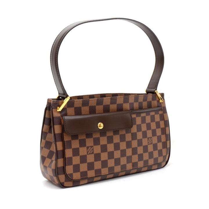 aubagne damier ebène canvas shoulder bag