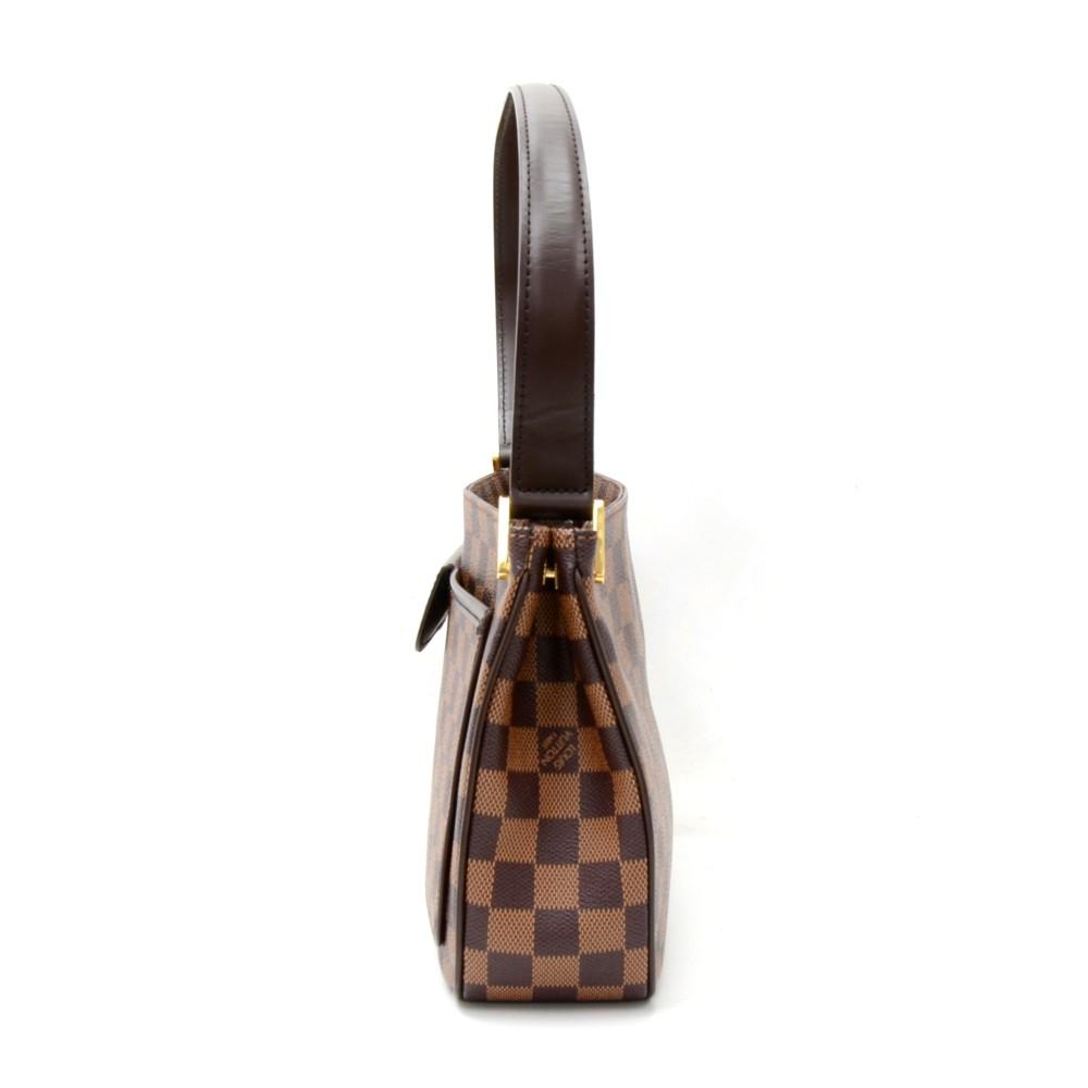 aubagne damier ebène canvas shoulder bag