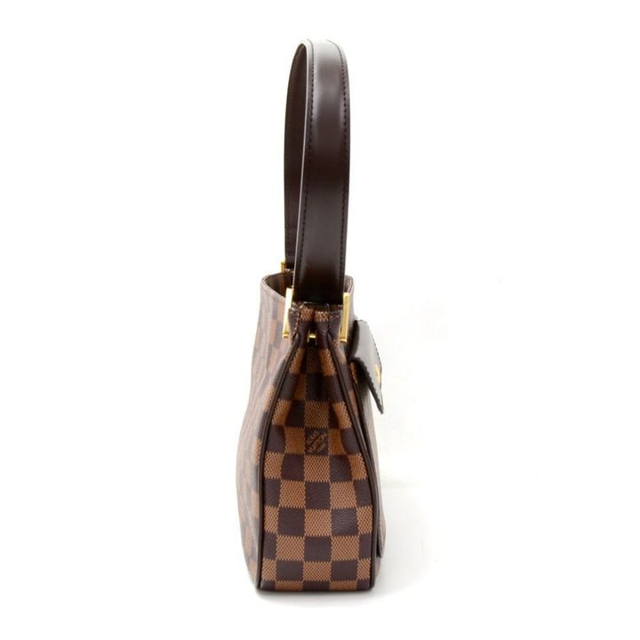 aubagne damier ebène canvas shoulder bag