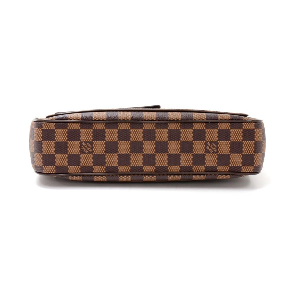 aubagne damier ebène canvas shoulder bag