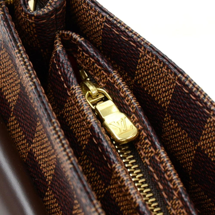 aubagne damier ebène canvas shoulder bag