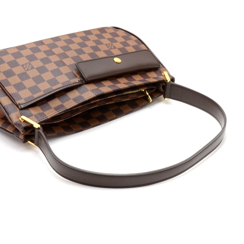 aubagne damier ebène canvas shoulder bag