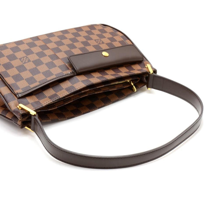 aubagne damier ebène canvas shoulder bag