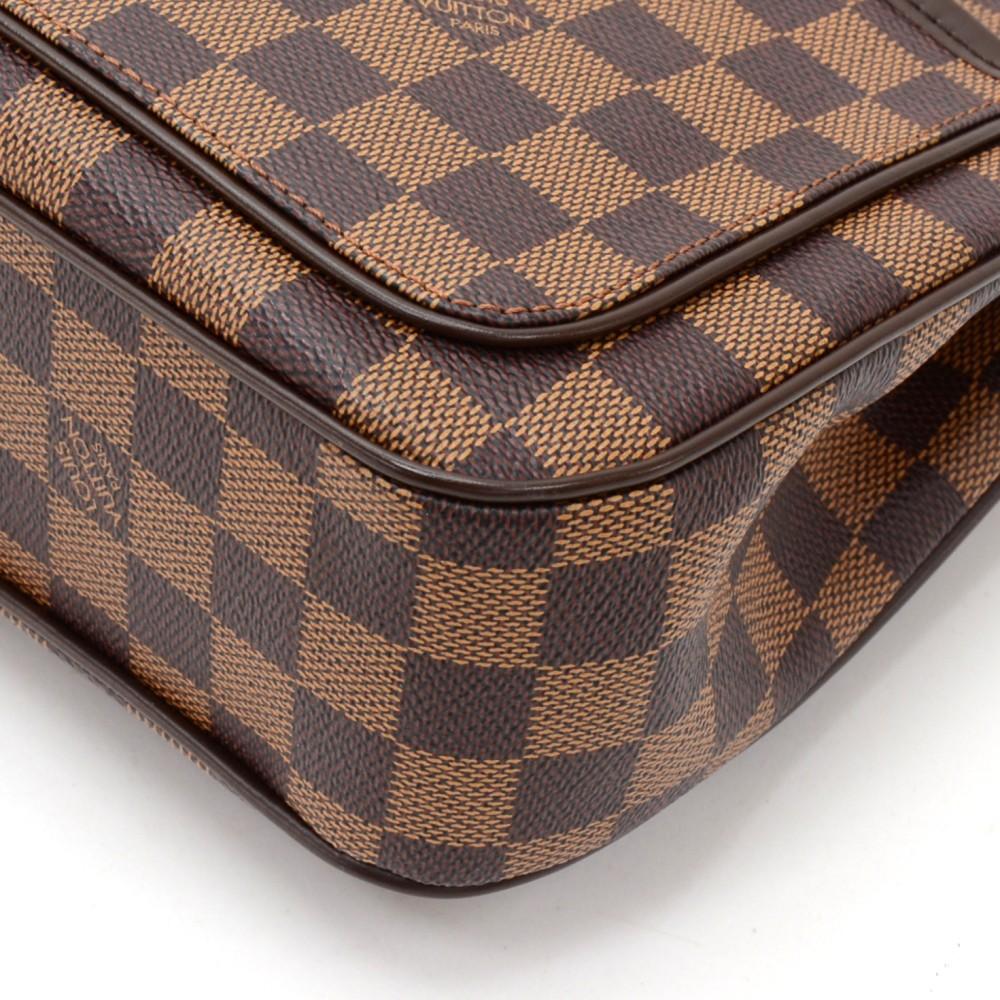 aubagne damier ebène canvas shoulder bag