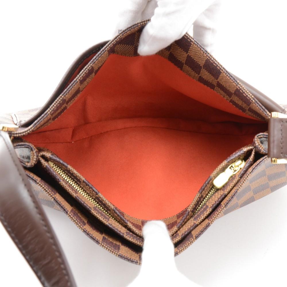 aubagne damier ebène canvas shoulder bag